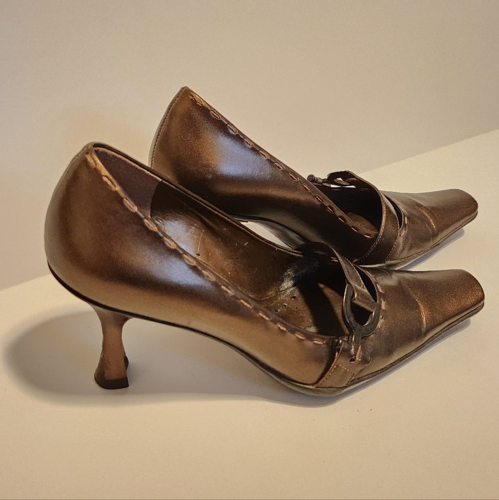 BCBGirls Metallic Brown Heels